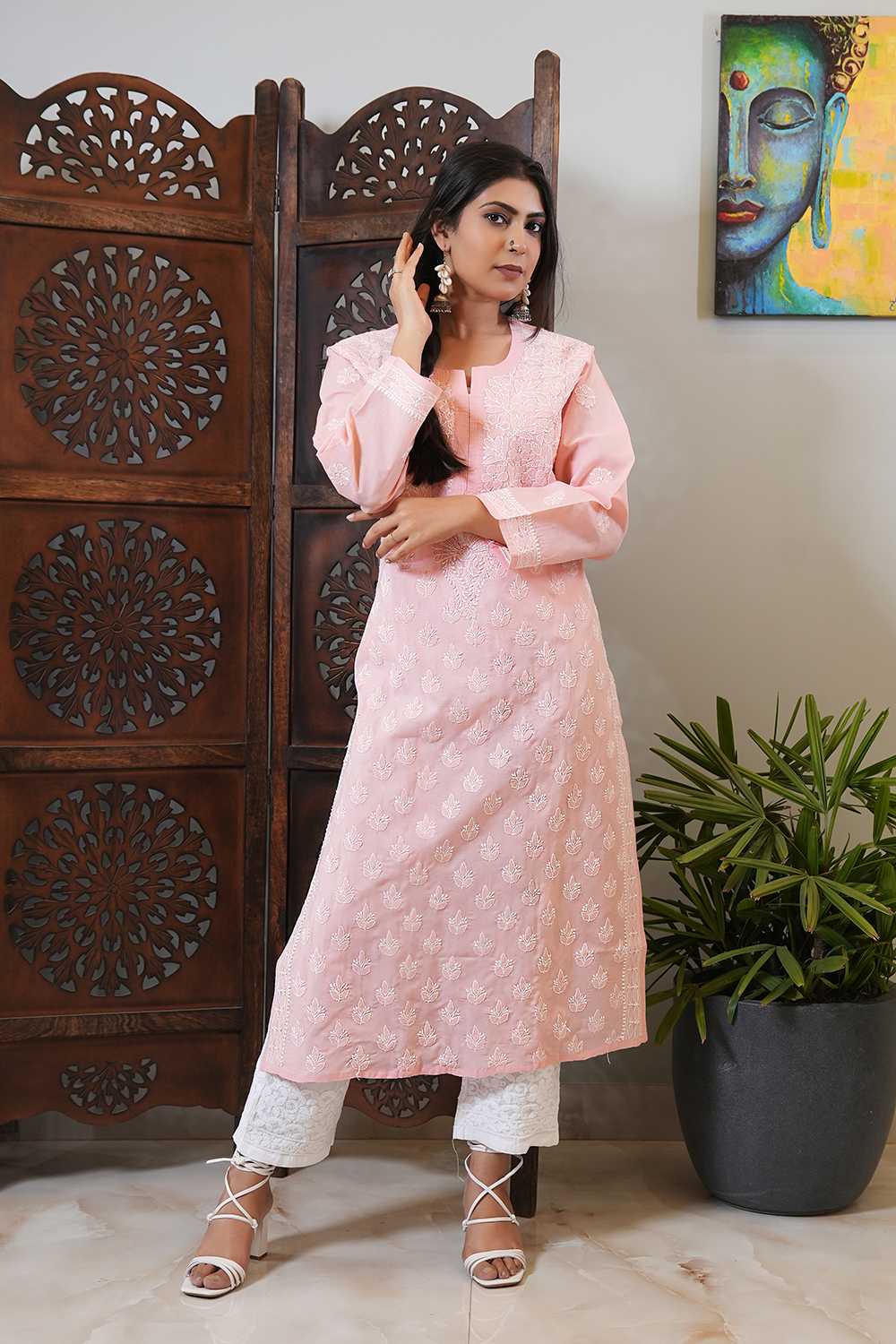 Peach Blossom Kurti